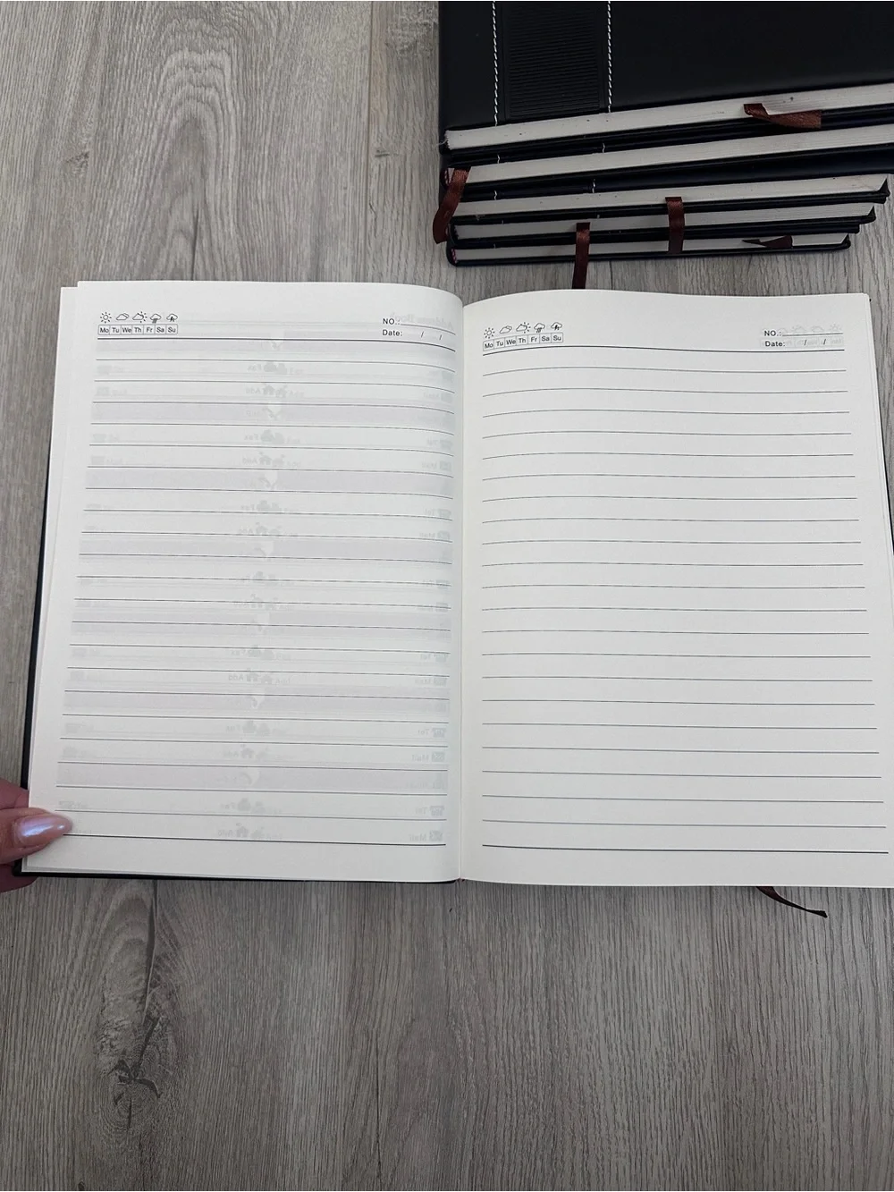 Classic Black Hardcover Business Notebook Set of 3 - Ozchin